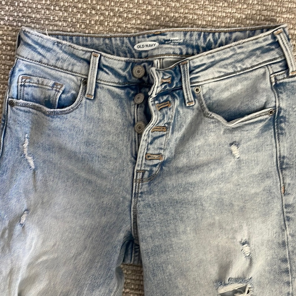 Old Navy straight leg high rise jeans